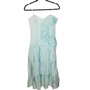 Vintage Candi Jones California Girls Sz 9 Prom Hoco Dress Ruffle Tiered Ehereal